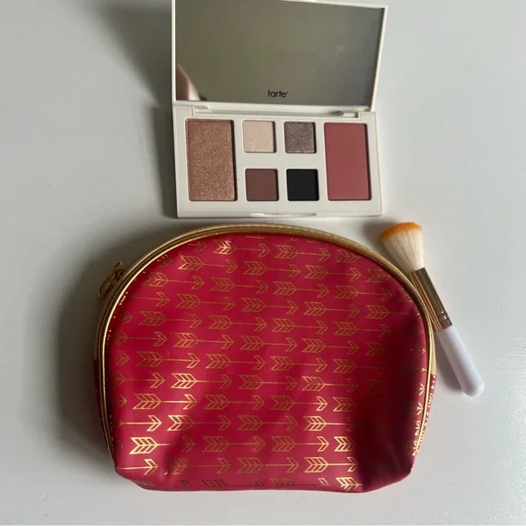 NEW! Tarte Eye & Cheek Palette, makeup brush, and bag - Picture 3 of 6